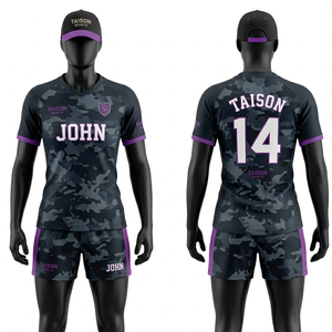 Tenue de rugby pour femmes, jersey personnalisé en polyester interlock 180 GSM, rayures latérales rouge anthracite, sublimation, vêtements d'équipe - Product Image 4