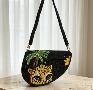 Bolso de hombro con bordado de pájaro y corazón, con cuentas, moderno, de moda, informal, para viaje, bandolera, bolso llamativo - Product Image 5