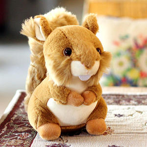 ตุ๊กตากระรอกน่ารัก ของเล่นตุ๊กตาขนนุ่ม สีน้ำตาลขาว ขนาด 31 ซม.-50 ซม. ของขวัญสำหรับเด็กอายุ 2 ถึง 4 ปี - Product Image 3
