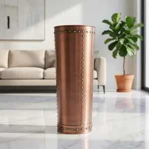 Jarrón de Flores Recto Moderno de Hierro AK, Decoración de Mesa para Interiores, para Hogar y Jardín - Product Image 3