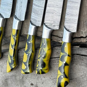 Juego de cuchillos de chef profesionales de acero de Damasco, colección de utensilios de cocina de varias piezas para expertos culinarios y cocineros caseros - Product Image 6