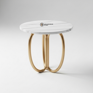 Luxury Industrial Marble Top <b>Stool</b> Gold Metal Base Eco-Friendly Handmade Durable Accent <b>Stool</b> for Living Room Entry Warehouse - Product Image 1