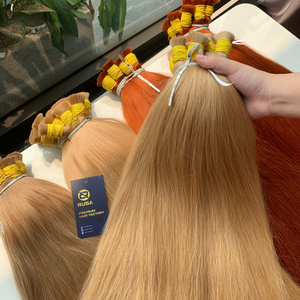 สี # ผมต่อแบบขายส่ง 18C ทำจากผมแท้ของชาวเวียดนาม แบบ Super Double Drawn ปลายผมหนา - Product Image 2