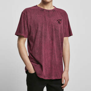 Camiseta de Manga Corta con Lavado Ácido, Estilo Nuevo, Personalizada, Precio Económico, Fabricante de Camisetas con Lavado Ácido - Product Image 1