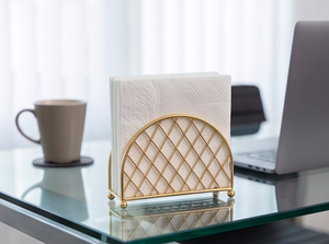Porte-serviettes debout en métal doré porte-papier de soie organisateur pour hôtel et restaurant dîner Table décor - Product Image 3