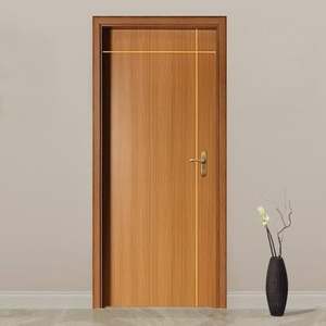 Porte intérieure en bois massif moderne et minimaliste, insonorisée et résistante à l'humidité, certifiée ISO 9001, pour salle de bain et hôtel - Product Image 6