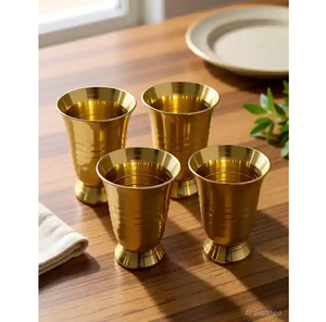 Verre à shot en laiton pur de qualité supérieure, très vendu, écologique, compatible lave-vaisselle, vaisselle et ustensiles de cuisine, verre à shot pour vin - Product Image 1