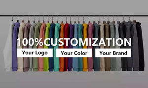 Sudadera con capucha de lana de algodón pesado de invierno al por mayor para hombre Sudadera con capucha acanalada de marca personalizada - Product Image 5