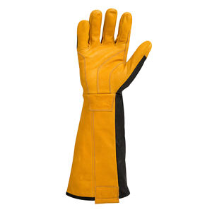 Guantes de Soldadura de Cuero Resistentes al Calor de Alta Resistencia con Palma Reforzada y Puño Largo para Soldadura MIG TIG - Product Image 1