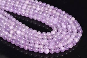 ลูกปัดอเมทิสต์แท้จากบราซิล พลอยธรรมชาติ ร้อยครึ่งเส้น ทรงกลม ขนาด 7 นิ้ว ขายส่งจำนวนมาก สำหรับทำเครื่องประดับ - Product Image 2