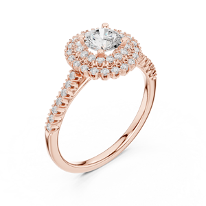 Anillo de Compromiso de Oro Blanco de 14K con Diamante Cultivado en Laboratorio, Corte Redondo, para Mujer |   Diamante Cultivado Nuevo - Product Image 5