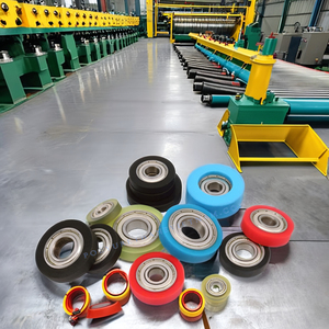 Rueda de rodillo de poliuretano montada en aluminio con rodillos de goma de procesamiento de moldeo para máquinas de producción - Product Image 3