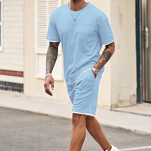 Mens Casual Summer Outfit Manufacturer Cotton Cargo Shorts T Shirt OEM ODM Bulk Supply - Product Image 2