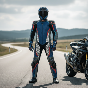 Traje de Motociclismo de Cuero Personalizado para Adultos, Chaquetas de Motociclismo de Cuero Genuino, Ropa de Motociclismo Transpirable de Secado Rápido - Product Image 6