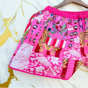 Shorts Bohemios de Algodón, Cintura Elástica, Estilo Hippie Inspirado en Festivales, Construcción Ligera y Suave, Secado Rápido - Product Image 3