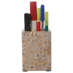 Meilleur cadeau pour camarade de classe : Organisateur de stylos unique en nacre et bois MDF, pour articles de bureau et cadeaux de luxe incrustés de coquillages - Product Image 5