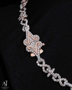 Collar de Cadena Cubana de Plata de Ley 925 con Moissanita, Diseño de Cruz con Incrustaciones, Bañado en Rodio, Unisex, Regalo de Compromiso - Product Image 4