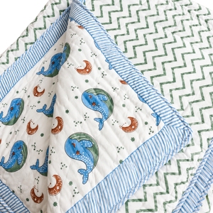 Edredón Reversible de Algodón Jaipuri para Bebé, Tamaño 60x40 Pulgadas, Estampado a Mano en Jaipur, Súper Suave, Personalizado, Tinte No Tóxico, Ecológico - Product Image 5