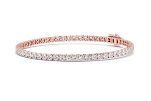 Bracelet tennis en diamants de laboratoire taille ronde 4,01 CTW 7 pouces Or rose 9 carats - Product Image 2