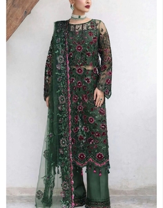 Ensemble Kurta et Dupatta brodés rose nude élégant pour femmes, tenue de mariage indienne et pakistanaise - Product Image 3