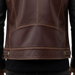 Chaqueta de Cuero para Hombre con Tela de Lona, Impermeable y Resistente al Viento, Estilo Urbano, Ropa Casual de Invierno, Chaqueta de Invierno para Hombre - Product Image 3