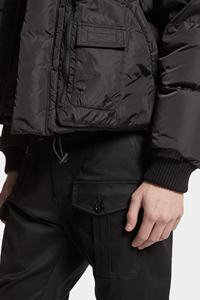 Chaqueta Bomber Negra para Mujer, 100% Nailon, Estilo Personalizado, Gruesa, Cálida, Impermeable, con Capucha, Acolchada, Ropa de Invierno - Product Image 5