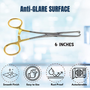 Pinzas Médicas Allis para Agarrar Tejidos - Reutilizables de Acero Inoxidable |   Pinzas Allis con Dientes - Pinza de Tejido para Cirugía General - Product Image 6