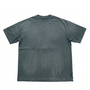 T-shirts personnalisés délavés à l'acide par le fabricant, haute qualité, grammage lourd 240 grammes, effet vieilli vintage, design de votre propre marque - Product Image 1