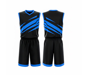 Uniforme de basket-ball imprimé numériquement, vêtements personnalisés entièrement sublimés pour maillot et short en polyester respirant et à séchage rapide pour hommes et femmes - Product Image 5