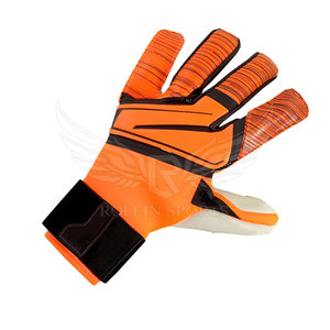 Guantes de Portero de Fútbol ROLEIN SPORTS, Color Naranja y Blanco, de Cuero, Cierre Ajustable con Gancho y Bucle, Antideslizantes, Transpirables, de Alta Calidad - Product Image 4