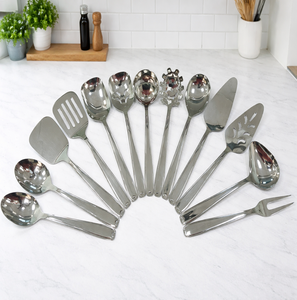 Juego de Cucharas y Cucharones de Acero Inoxidable de Alta Calidad, Grado Europeo, Acabado Espejo, Resistentes, con Mango Largo, Utensilios de Cocina - Product Image 5