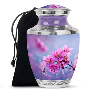 Urna Funeraria de Metal Hecha a Mano con Diseño de Colibrí con Alas Extendidas y Ramas Delicadas para Cenizas Humanas Adultas - Product Image 5