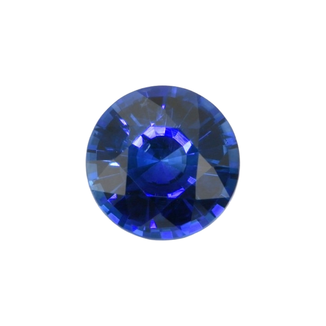 Premium Blue Sapphire Round Shape Loose Gemstone Custom Sizes for Jewelry Supply
