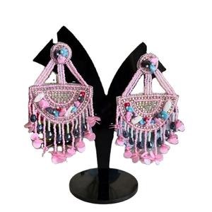 ต่างหูลูกปัดปักลายแบบกำหนดเองต่างหูลูกปัดหลากสีสำหรับผู้หญิงเครื่องประดับสำหรับงานปาร์ตี้ในราคาที่ดีที่สุดต่างหูลูกปัด - Product Image 1