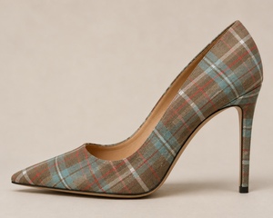 Vente en gros de chaussures pour femmes : Escarpins à talons aiguilles et bout pointu, style écossais à carreaux, pour mariage, avec logo personnalisé et marque sur mesure (OEM) - Product Image 3