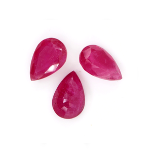 Rubíes naturales de Bangkok calibrados en forma de pera de 9x13 mm, piedra preciosa de rubí facetada natural suelta para la fabricación de joyas, lista para usar. - Product Image 2