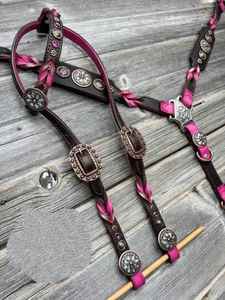 Haute qualité Western bride une oreille Headstall poitrine collier tressé tack ensemble au prix de gros - Product Image 4