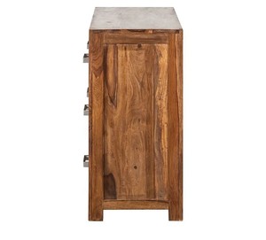 Commode à 5 tiroirs en bois massif |   Armoire de rangement rustique pour chambre à coucher |   Meubles en bois et autres articles de décoration intérieure en gros - Product Image 5