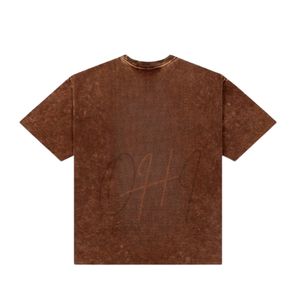 Best Selling Men's Brown Acid Wash <b>Vintage</b> <b>Tee</b> 2026 Premium Quality 100% Cotton Eco-Friendly Customizable Bulk Supply Fast - Product Image 5