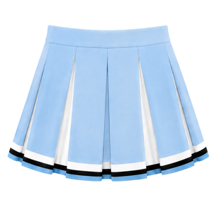 Ensemble uniforme de cheerleading bleu ciel : Crop top et jupe plissée pour compétition de danse d'équipe, tenue de performance sportive - Product Image 5