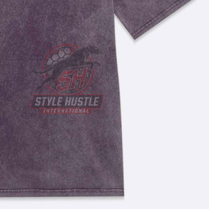 Camisetas de hombre con logo personalizado, de corte holgado, muy vendidas, con lavado ácido, último diseño, transpirables, 100% algodón, con lavado ácido. - Product Image 5