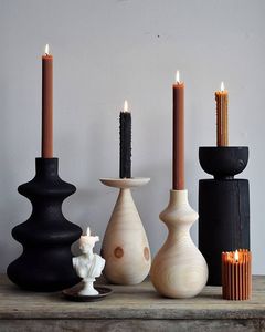 Polished Wooden Christmas Candle Holder Decorative Handmade Durable High Quality Accent <b>Rustic</b> Living Space Ornament Dining - Product Image 5