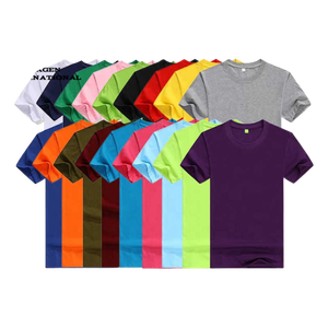 T-shirt en coton uni à manches courtes et col en V pour homme, coupe classique, vêtements décontractés - Product Image 3