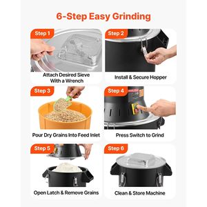 Macinino Elettrico Commerciale ad Alta Potenza da 600W, Polverizzatore da 14 Galloni per Spezie e Farina, Zincato - Product Image 5