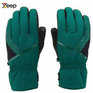 Guantes de Esquí de Cuero, Térmicos, Impermeables, Dedos Completos, Unisex, Cierre de Velcro, para Esquí de Descenso y Uso Invernal - Product Image 1