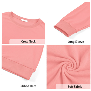 Camiseta de Manga Larga con Cuello Redondo, 100% Algodón, Bordada, Ligera, Transpirable, Anti-Pilling, de Secado Rápido para Mujer - Product Image 4