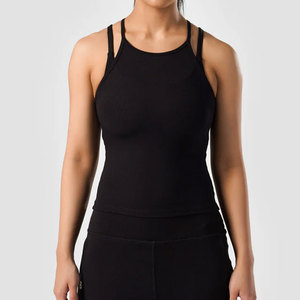 Nouveaux débardeurs de sport pour femmes OEM, 100 % coton, séchage rapide, respirants, col rond, vêtements de course confortables - Product Image 4