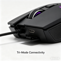 ROG Harpe Ace Extreme Optical Wireless Gaming Mouse 7-Tombol Ergonomis 47g Serat Karbon 8KHz Polling Rate Tri-Mode RGB 2Y
