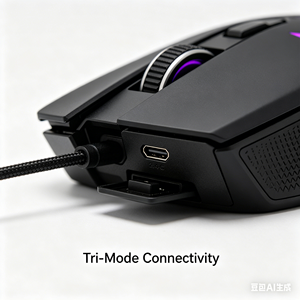 เมาส์เกมมิ่งไร้สาย ROG Harpe Ace Extreme, น้ำหนัก 47 กรัม ผลิตจากคาร์บอนไฟเบอร์, อัตราการส่งข้อมูล 8KHz, รองรับสามโหมดการเชื่อมต่อ, ไฟ RGB, รับประกัน 2 ปี - Product Image 2