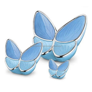 Urnas de cremación de Metal de estilo americano blanco antiguo Urnas de diseñador hermosas para exhibición conmemorativa para cenizas y flores - Product Image 5